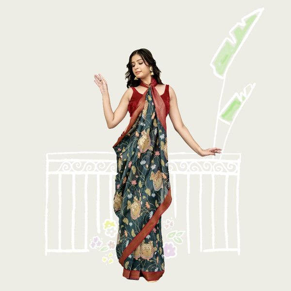 Elevate your office look with a touch of elegance by incorporating stylish designer sarees into your attire
