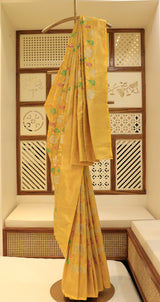 Haldi Yellow Katan Silk Saree