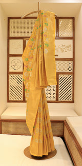 Haldi Yellow Katan Silk Saree