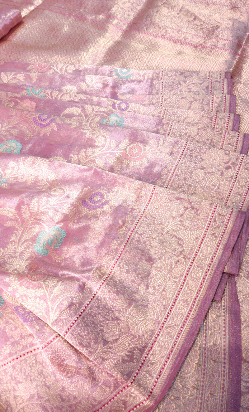 Handloom Tissue Kadhuwa Jangla Saree