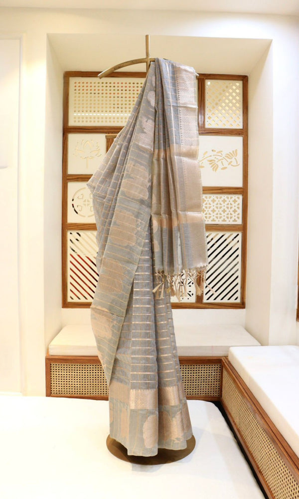 Gray Tissue Kota Saree