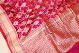 Pink Katan Silk Saree With Meenakari Work