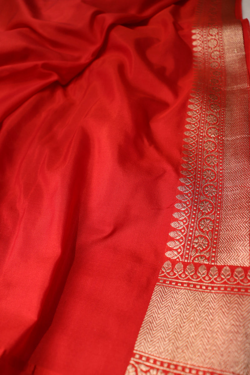 Pink Katan Silk Saree With Meenakari Work