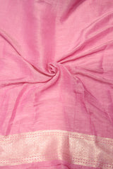 Pink Linen Tussar Saree