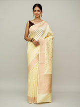 Lime Yellow Katan Silk Saree