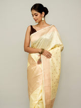 Lime Yellow Katan Silk Saree