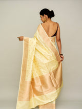 Lime Yellow Katan Silk Saree