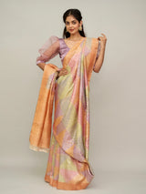 Multicolor Rangkart Tussar Georgette Saree