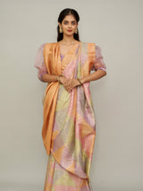 Multicolor Rangkart Tussar Georgette Saree