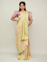 Multicolor Rangkart Tussar Georgette Saree