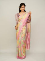 Multicolor Rangkart Tussar Georgette Saree