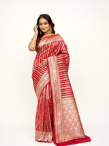 True Red Semi Silk Saree