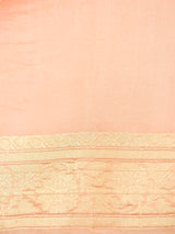 Organza Light Peach Banarasi Saree