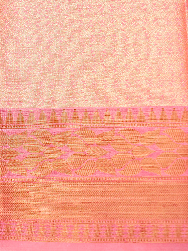 Pink Dupian Silk Banarasi Saree