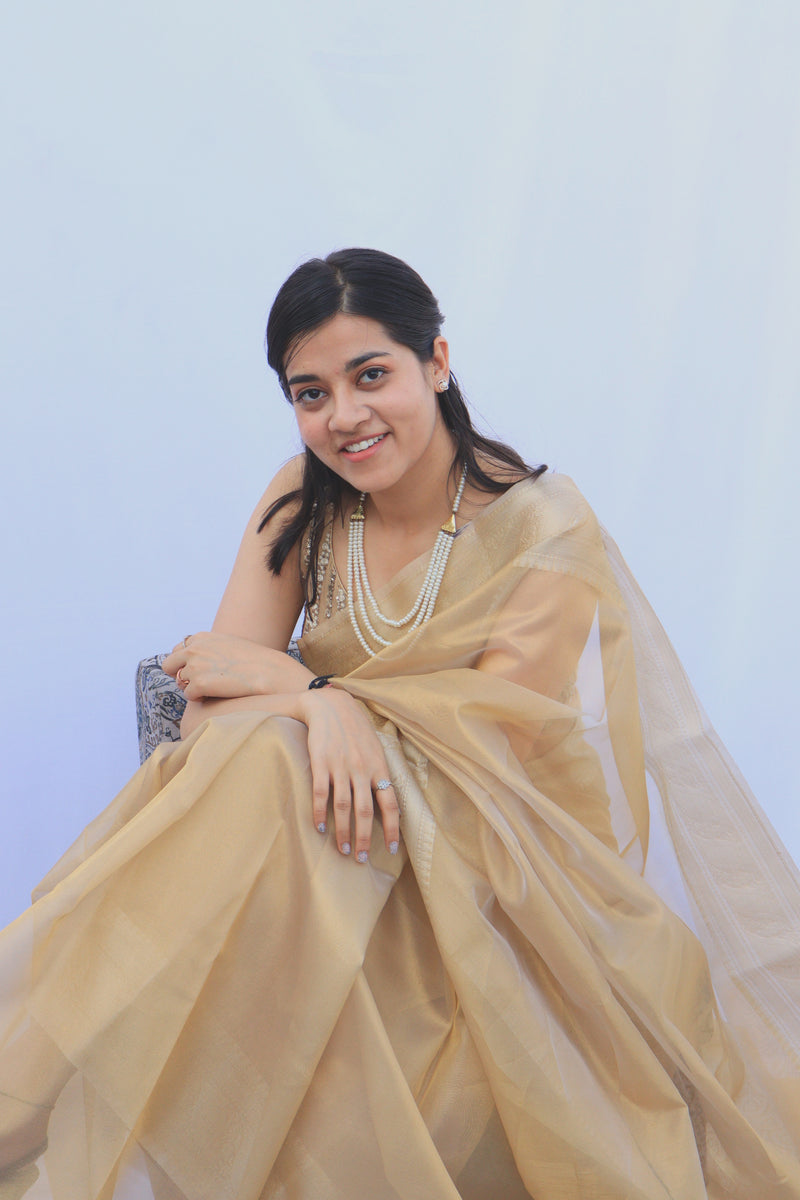 Golden Tissue Saree