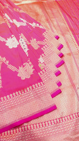 Handloom Pink Dhoop Chaav Saree